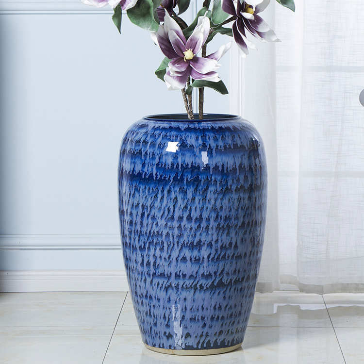 陶瓷摆件落工艺品复古景德镇 创意大号三件套 花瓶地大花瓶批发