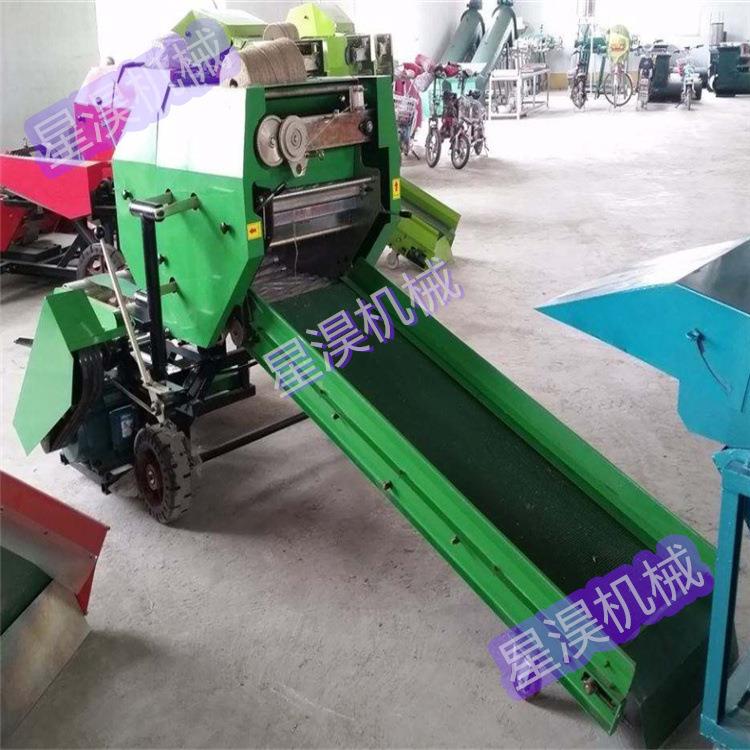 玉米秸秆青储打包机草料全自动打捆包膜一体机小型牧草饲料青存机
