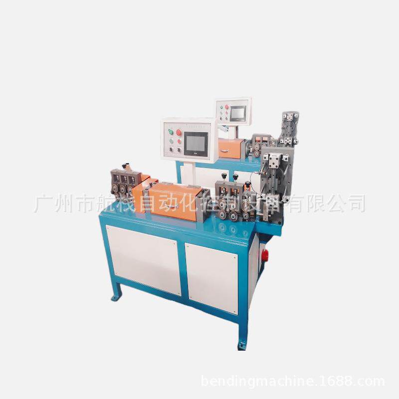空调冰箱铝杆铜管自动数控校直开料机刹车油管压轮矫直下料机