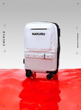 高档NAKU男RU网红行箱李箱in向s潮女小型20寸拉杆箱万轮24旅行箱