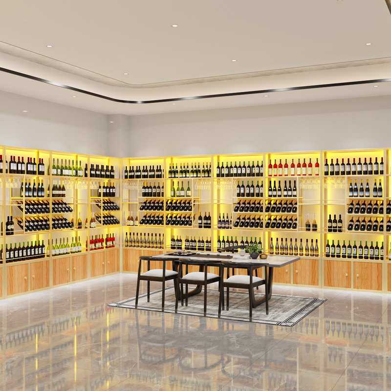 落地式酒架酒庄红酒架子展示架酒庄酒吧葡萄酒白酒陈列架酒杯架