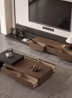 古风复古厅茶客几小户型中正方形圆形现代家NTB用组合