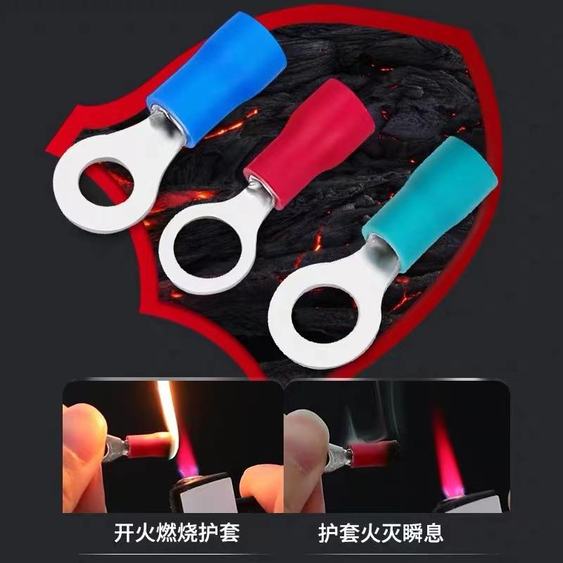 RV1.242/.5圆形预绝缘线耳铜接线、端子O鼻型冷紫PFE压线子接地端