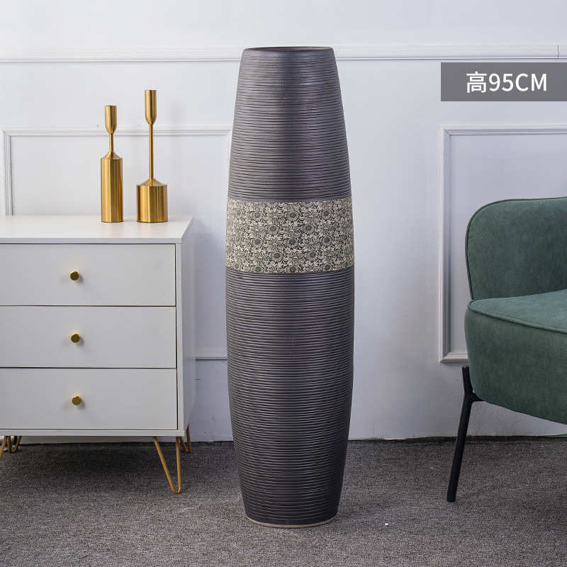 插花h摆件陶瓷家居花瓶干花现代客厅电视柜创意3絎景德镇花插玄关