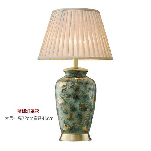 高档大美式灯别墅客厅装饰号高档台灯中式复奢华卧室床头全铜设古