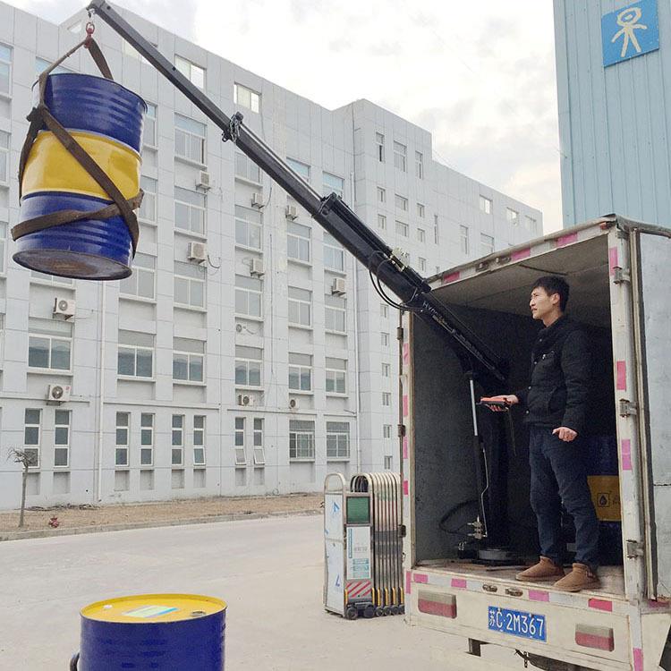 厢货车配1吨小吊物流配件几百公斤吊重折臂式液压小吊机