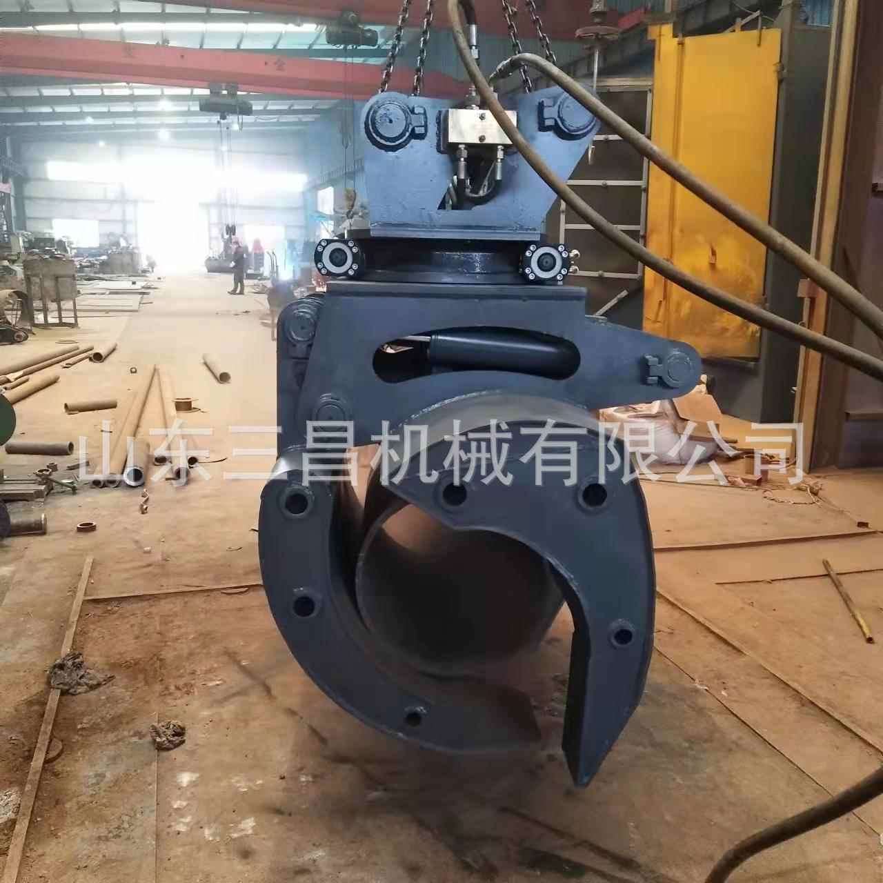 液压360度旋转夹木器 建筑工程日立200挖机双缸抓木器电线杆抓夹