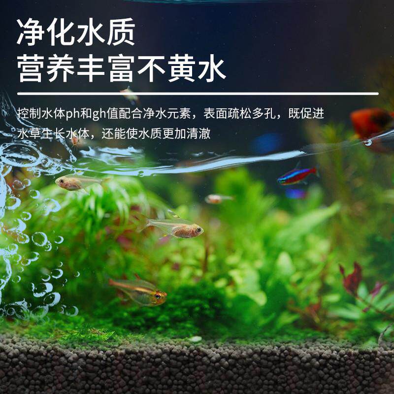 钻族泥水造景陶粒水草粉化鱼缸虾泥水不砂jun缸浑水砂不晶金铺底