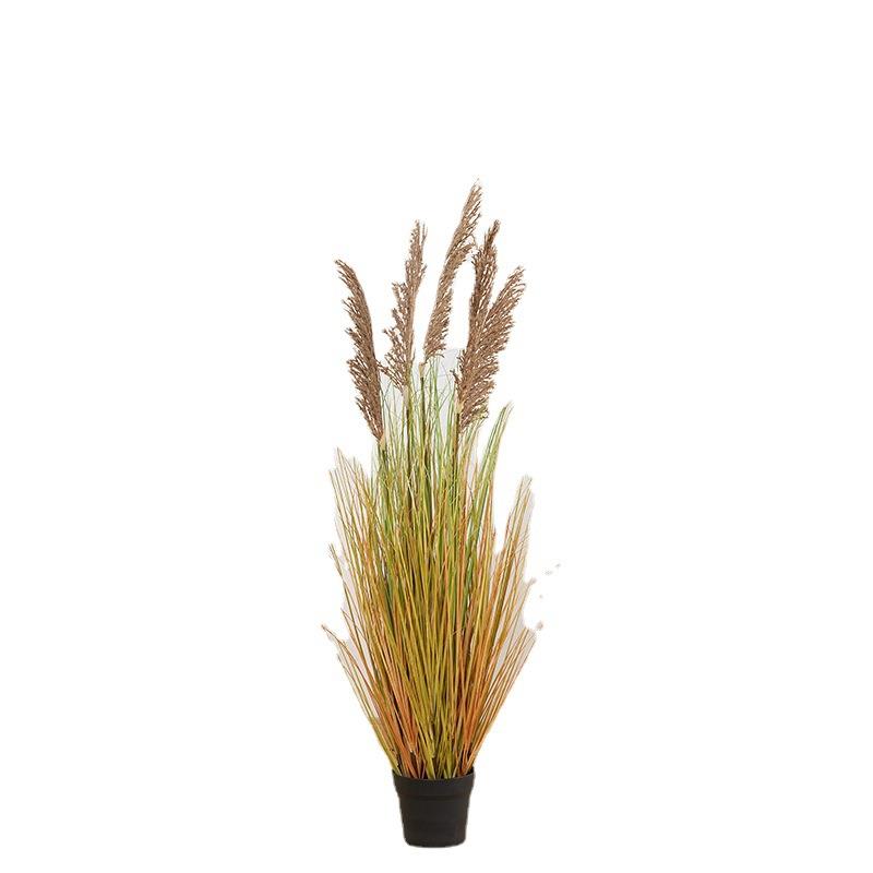 新仿真植物雪花芦苇盆景盆栽居家客厅装饰阳台落地花仿真绿植摆件