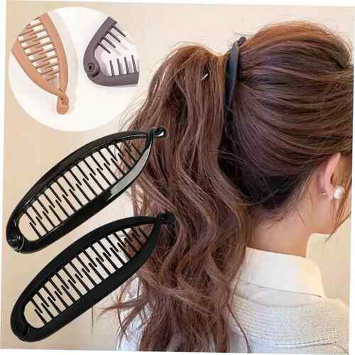 Matte Fish Shaped Hairpin Ponytail Banana Hair Clip Headband