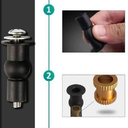2 Pack Toilet Seat Screws Hinges Expanding Rubber Top