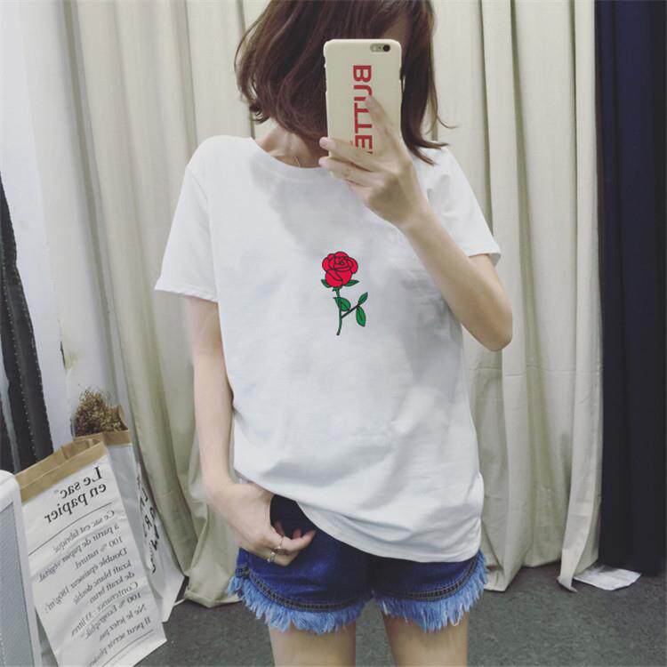 新品年夏季新款韩版女装袖服T短恤女士打底衫学生衣女上衣