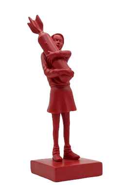 拥抱炸弹的女孩雕像树脂摆件现代艺术桌面装饰工艺品BombHugger