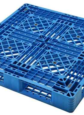 网格田字塑料托盘1111外贸托盘叉车托盘仓库防潮卡板黑色塑胶垫板