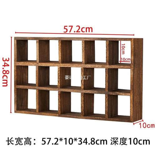 简博古架实木约多阁置物架古董架壁XOM挂式架子展示宝收纳架架茶
