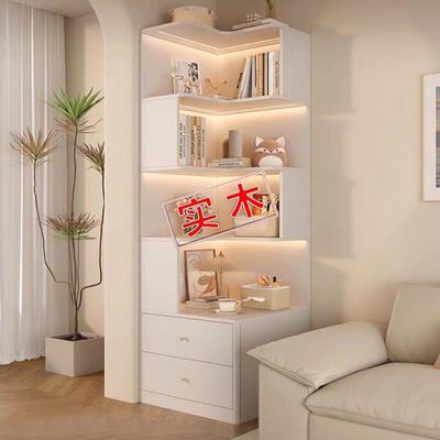 实木转角柜墙角架置物架靠墙角书939客厅边角三收纳储物柜度90拐