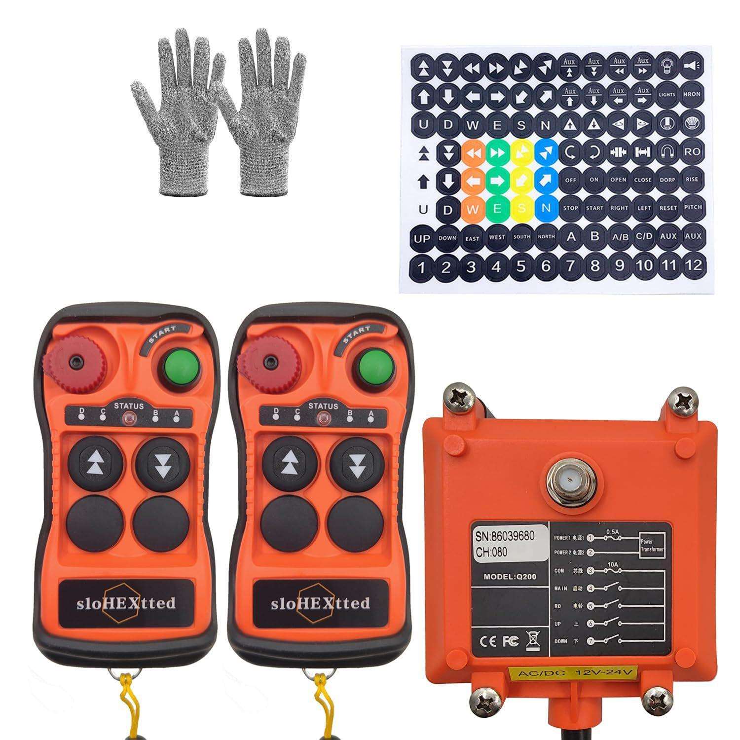2 Channel Button Industrial Wireless Crane Remote Control 12