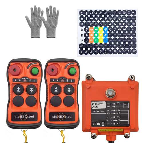 2 Channel Button Industrial Wireless Crane Remote Control 12