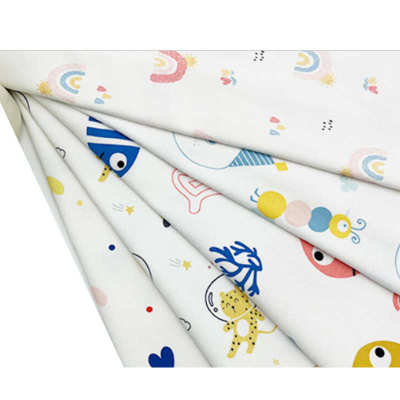 针织面料婴幼儿童印花全棉满底涂料印花平纹数码印花