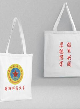 国防科技大学帆布书包 中国名校风景建筑小清新手提包学霸时尚礼