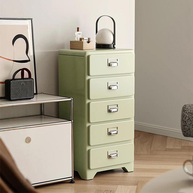日式复古五斗柜中古客厅家用沙发边柜网红创意卧室收纳抽屉床头柜