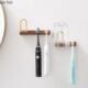 Holder Toothbrush Bathroom Electric Solid Punching Wood