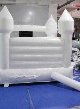 迷你白色生日派对充气跳欧美人气户外儿童婚礼城堡床厂家出口蹦床