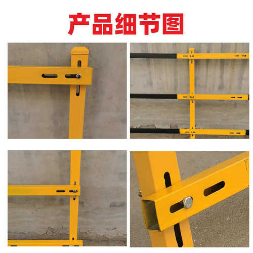 建筑工地楼梯伸缩防边防方楼梯扶手定型化护栏管立柱杆护栏临工地