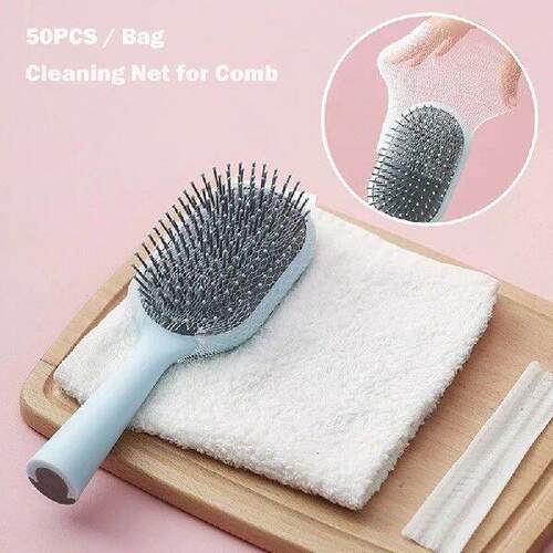 50Pcs Cleaning Net For Hair Brush Comb Airbag Pet Comb