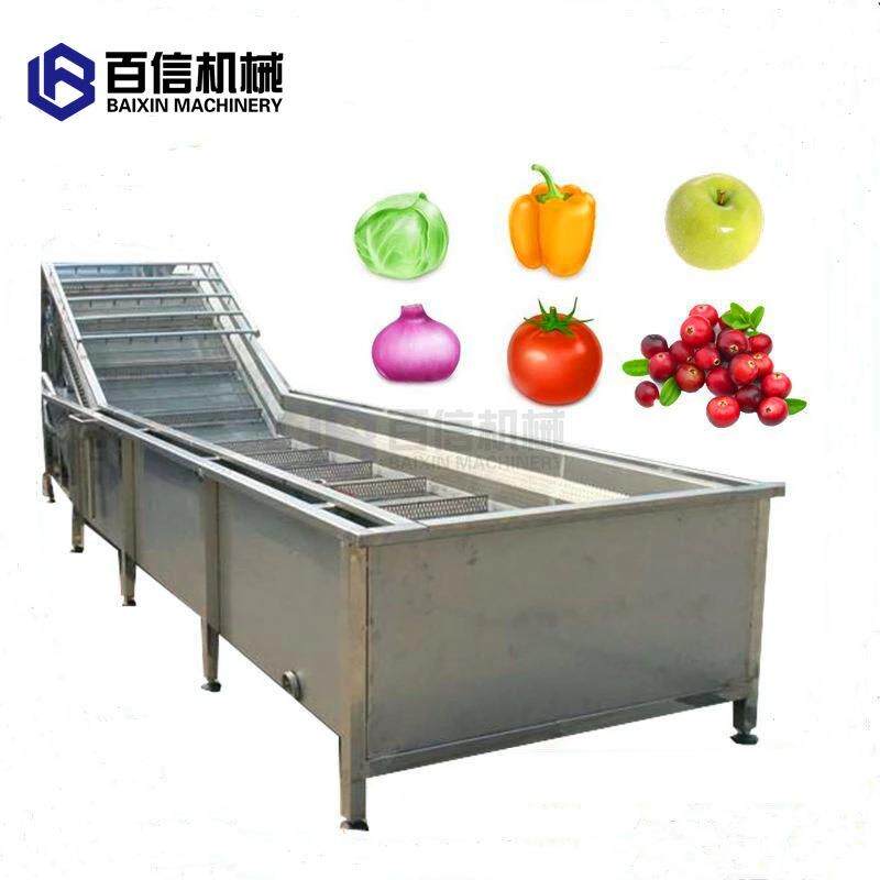 叶类蔬菜清洗机大型喷淋洗菜机鼓泡翻浪蔬菜清洗加工设备