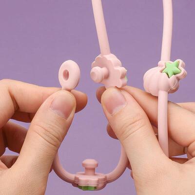 4 Pcs Toy Safety Straps Soft Silicone Teething Chain Adjust