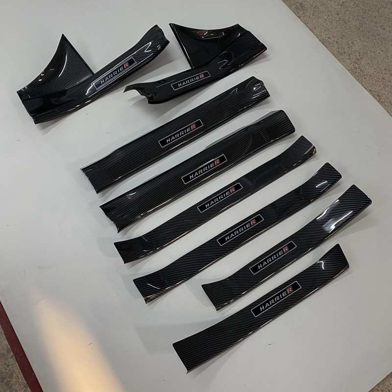 凌放改装专用 碳纤维威飒迎宾踏板 门槛板 后护板内门槛条