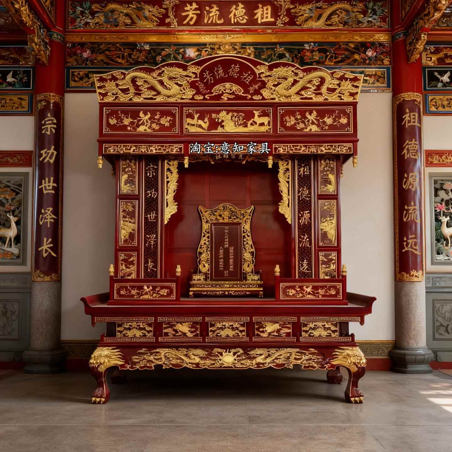 实木祖先神龛宗氏祠堂神阁神台供桌寺庙道观佛堂财神佛龛佛柜定制
