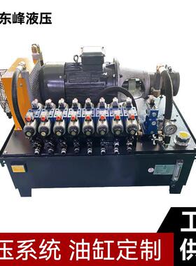 东莞厂家直销8组电磁阀液压系统可调速液压站非标定 制液压泵站