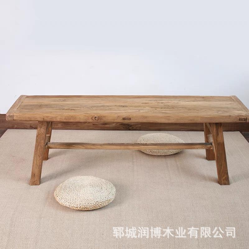 VYI炕桌实榻榻米小茶几矮窗桌家木用东北炕桌中式炕几飘桌老榆木