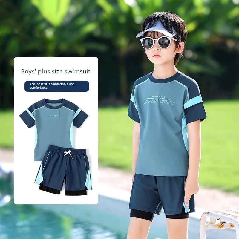 TTIT儿童泳衣男童2025新款分体游泳衣男孩青少年泳裤套装夏