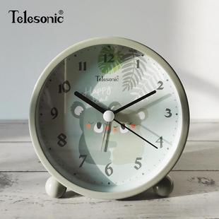天王星卡通闹钟床头静音小学生儿童家用卧室懒人台钟 TELESONIC
