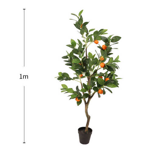 造景居家果树盆栽假盆景仿真假绿落地植树植物桔装饰盆栽子树客厅