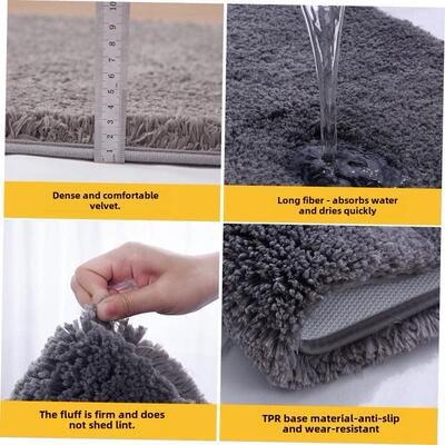 Plush Bathroom Rug Bath Mat Floor Rugs for Tub Shower Carpet