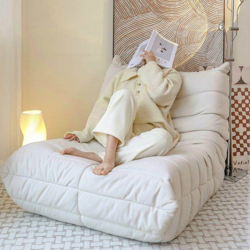 懒沙人发毛毛沙发椅阳台躺卧网红卧CLR室单人沙小虫发榻榻米可躺