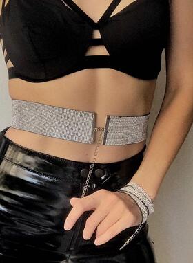 Accessories Body Chain Super Flash Waist Rhinestone Waist
