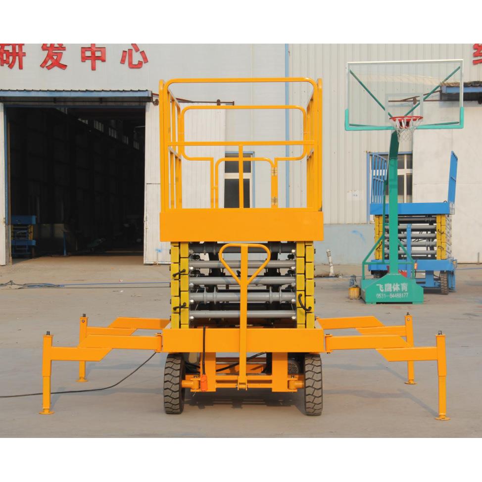 家供应移动剪叉电动升高4米小叉降型升机高空作业车手推液压厂剪