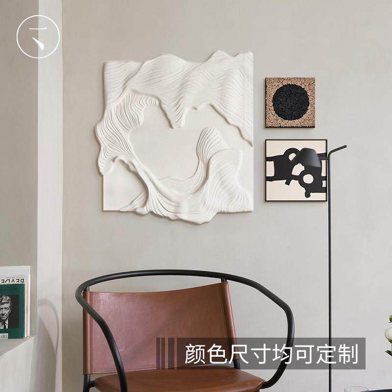 立体浮雕砂岩玄关装饰画 画3D现代简约走廊客厅木雕创意抽象实物