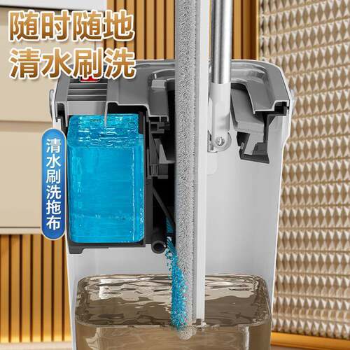 静新款脏分离拖把抹家布免手856洗平板污用一拖拖地神器拖布抗菌