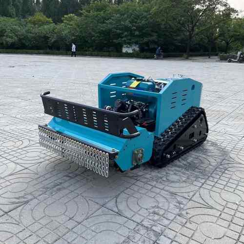 无线遥控履带式割草机 大马力远距离操控果园除草机 自走式粉碎机