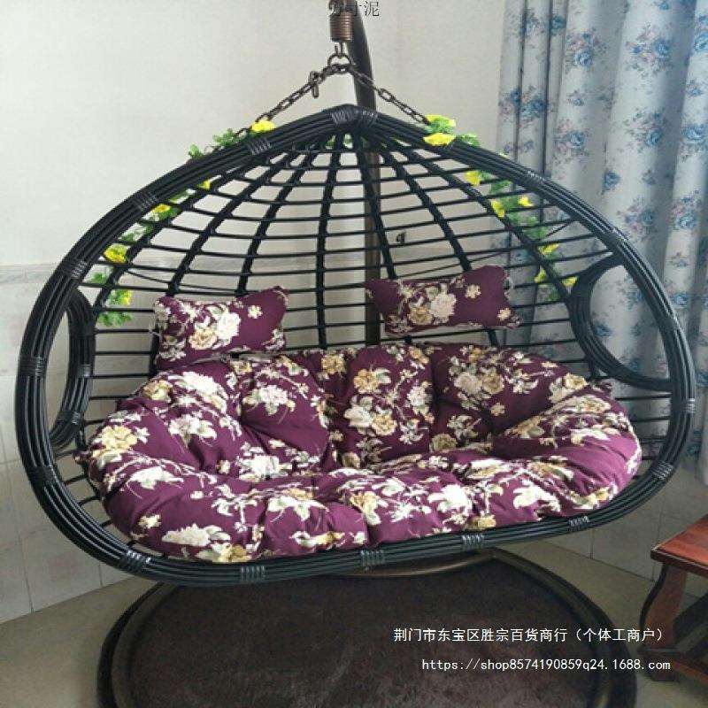 粗藤双人吊篮室内吊椅休闲摇椅仿藤吊椅户外秋千藤椅阳台摇篮椅子