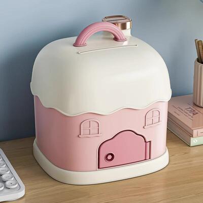 Large Piggy Bank DIY Savings Box for Deposits and Withdrawal