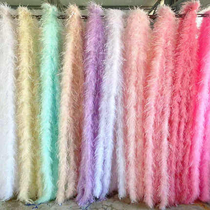 琪琪服装辅料厂家直销9-11cm鸵鸟毛羽毛绒条