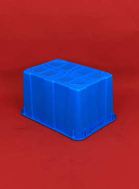 加厚带盖614L水箱 长方形蓝色密封防尘周转箱 工业养鱼养龟储水箱