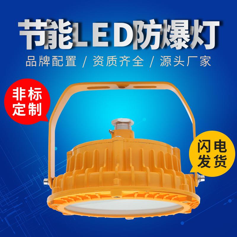 LED防爆灯50W防爆投光灯免维护圆形粉尘仓库隔爆平台灯30W80W100W